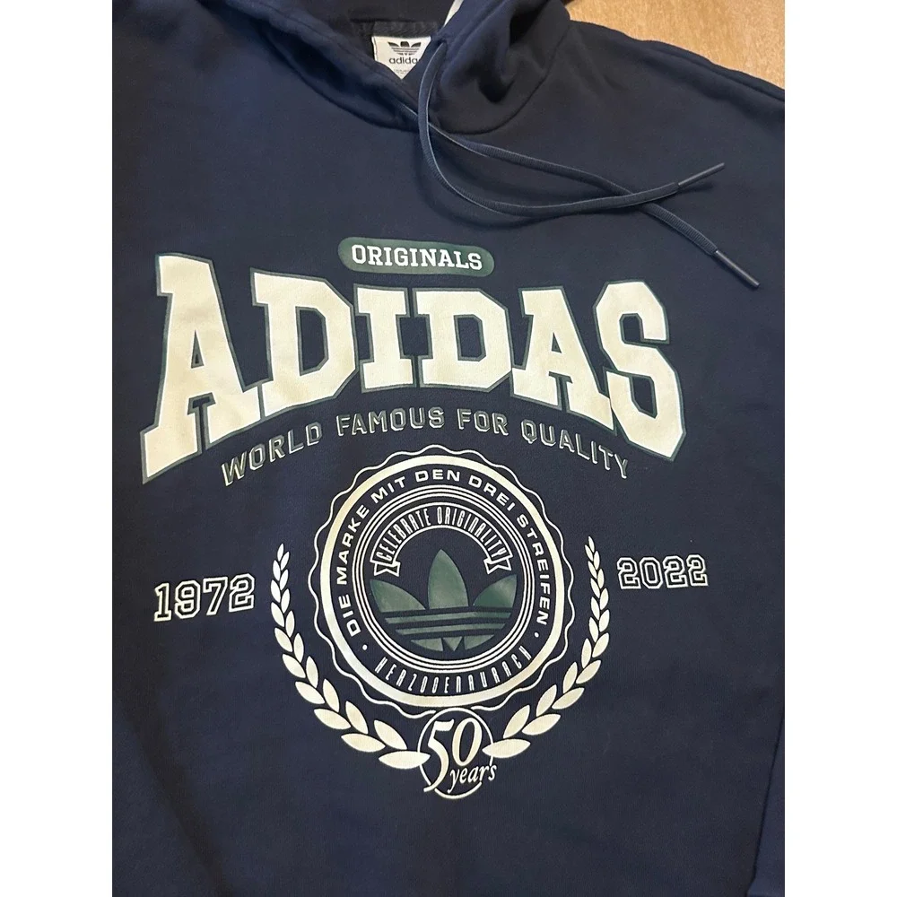Adidas Originals 50 Years Anniversary Hoodie Navy Blue Collegiate‎ Small